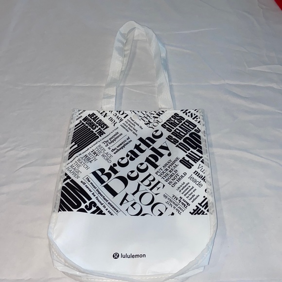 Lululemon Small Reusable Tote Bag White NWOT - Picture 1 of 7